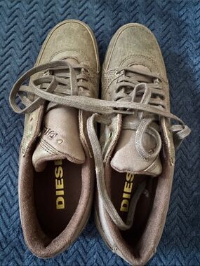 NWT, Men’s Diesel Brown Suede Lace-Up Sneakers
